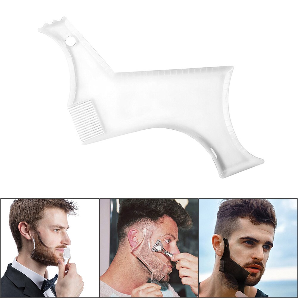 1 Pcs Symmetry Trimming Beard Shaper  Men Beard Styling Shaving Tool Styling Shaping Template Comb Barber Tool