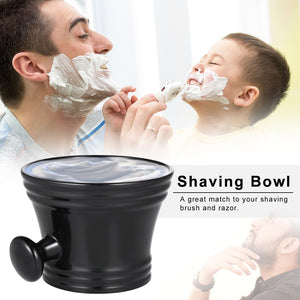 Man's Plastic Shaving Bowl with Handle Soap Mug Bowl Barber Cleaning Soup Cup for Razor