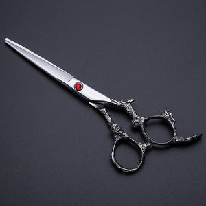 professional 6 inch Japan 440C dragon hair scissors bag set cutting scissor barber thinning shears scisors hairdressing scissors