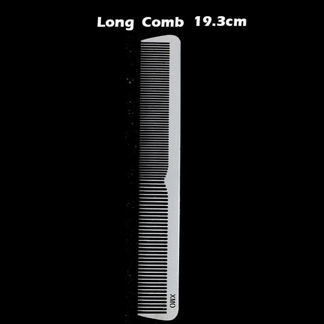 Brainbow 1PC Titanium Steel Comb Professional Salon Hair Hairdressing Anti-static Barbers Comb Ultra Thin Hair Brush for Men