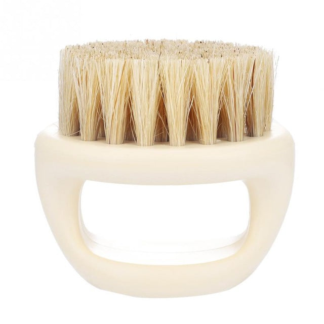 Brainbow Men's Beard Brush Wild Boar Fur Shaving Brush Barber Salon Men Facial Beard Cleaning Appliance Shave Tool Razor Brush