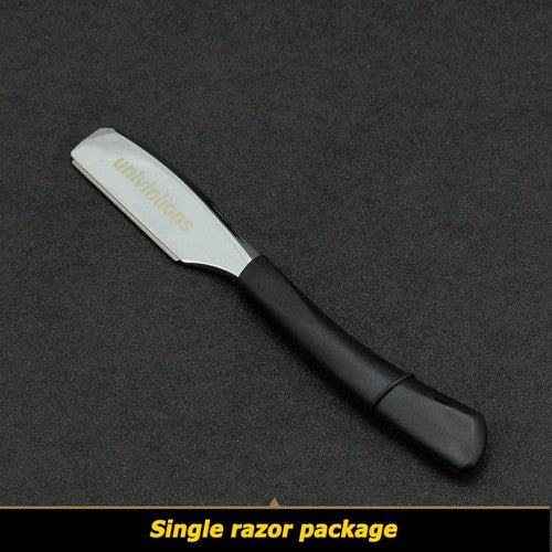 6"univinlions anti slip handle razor shaving razor barber tools hair razor and blades shaving knife beard face underarm body